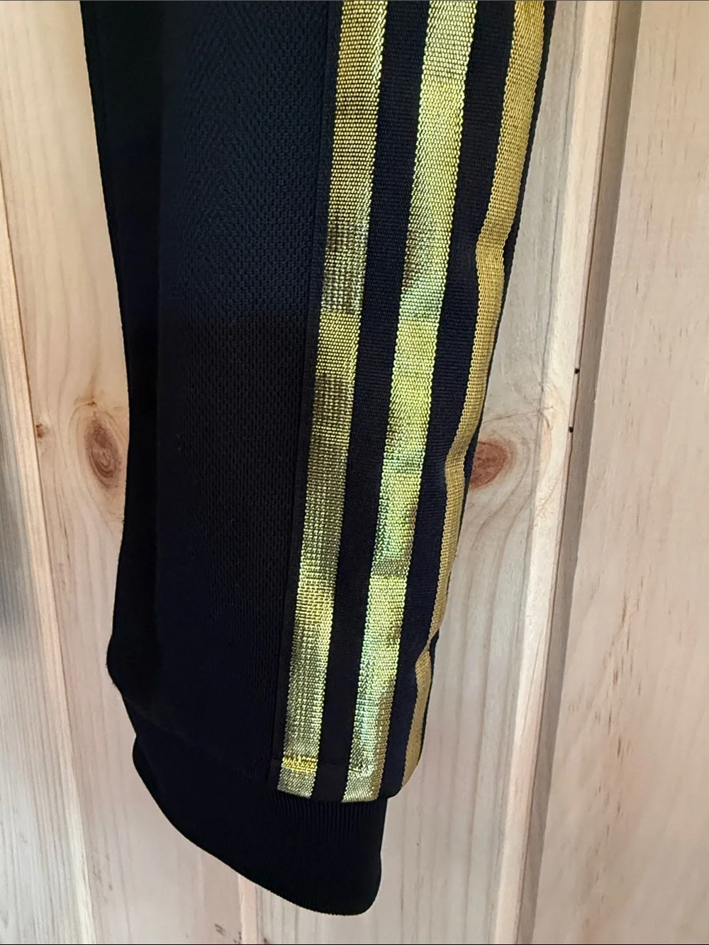 Adidas Originals SST 50th Anniversary Superstar Track Pants Metallic Gold Black